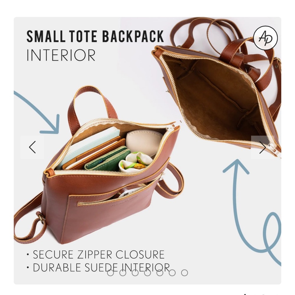Portland Leather Goods Mini Tote backpack Cold brew - Picture 11 of 12